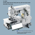 TK-2000C double needle flat-bed making belt loop with front fabric butter sewing machine (the width of belt loop)